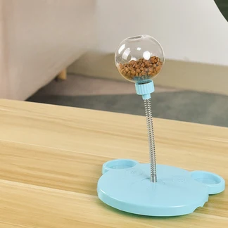 Spring-Mounted Treat Ball Dispenser Toy
