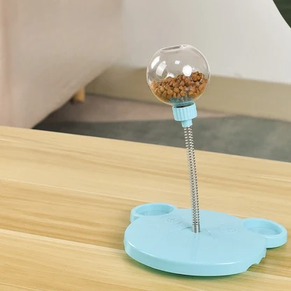 Spring-Mounted Treat Ball Dispenser Toy